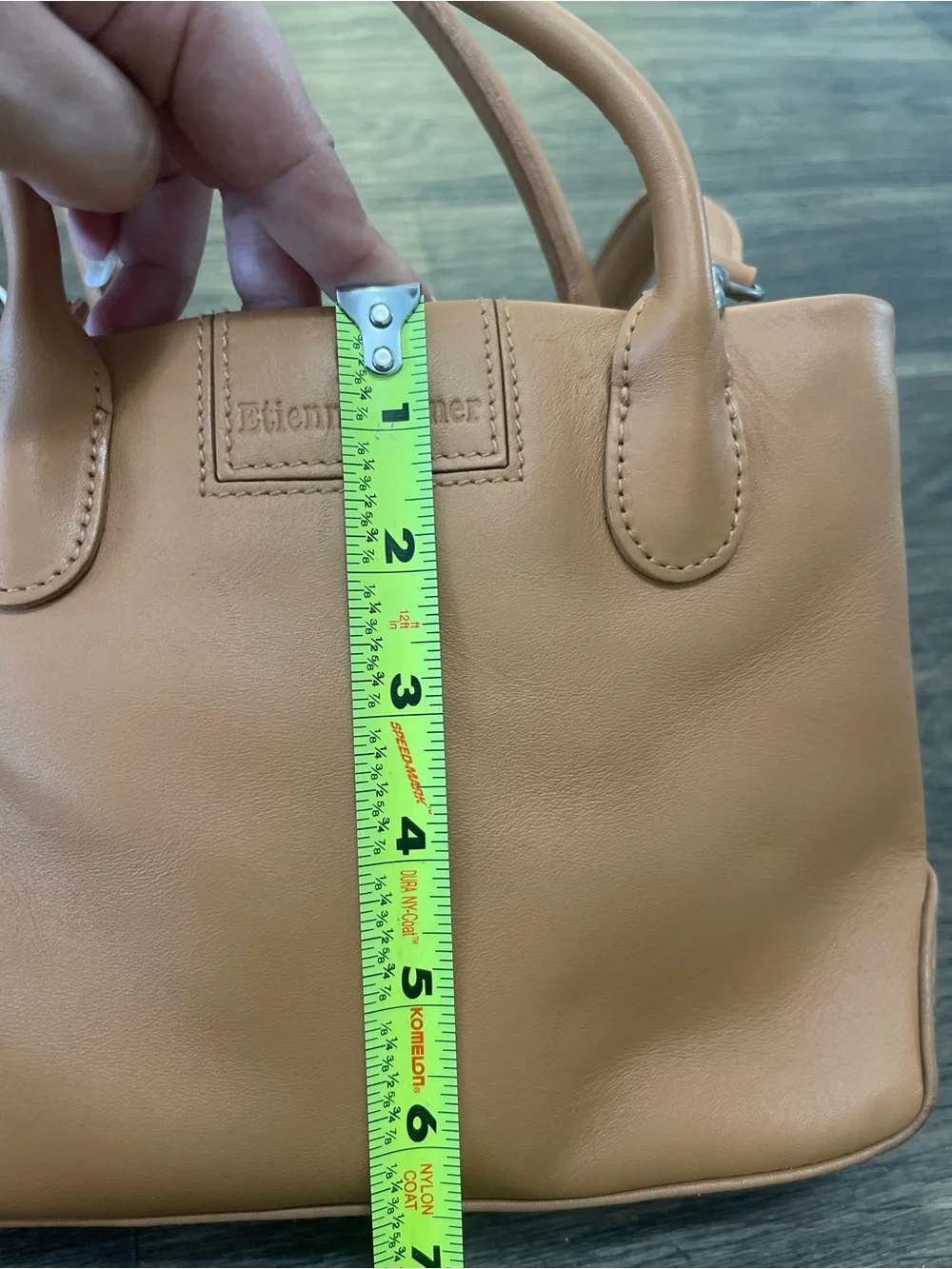 Vintage Etienne Aigner Tan Leather Satchel Top Handle